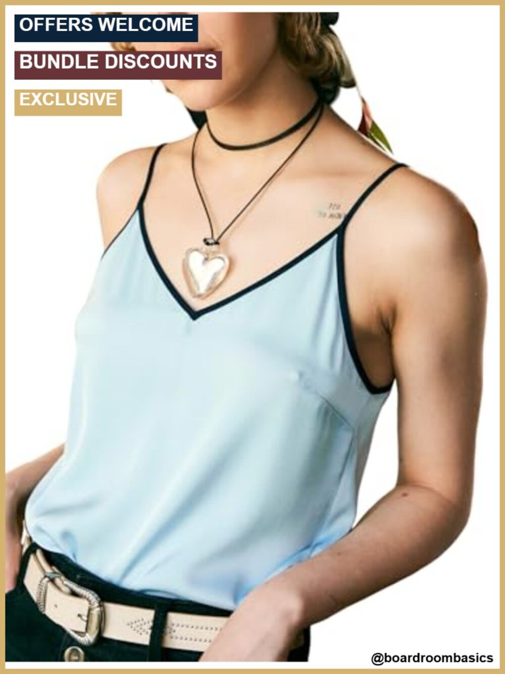 Pure Mulberry Silk Camisole V Neck Adjustable Spaghetti Strap Tank Top